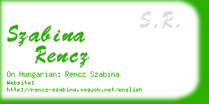 szabina rencz business card